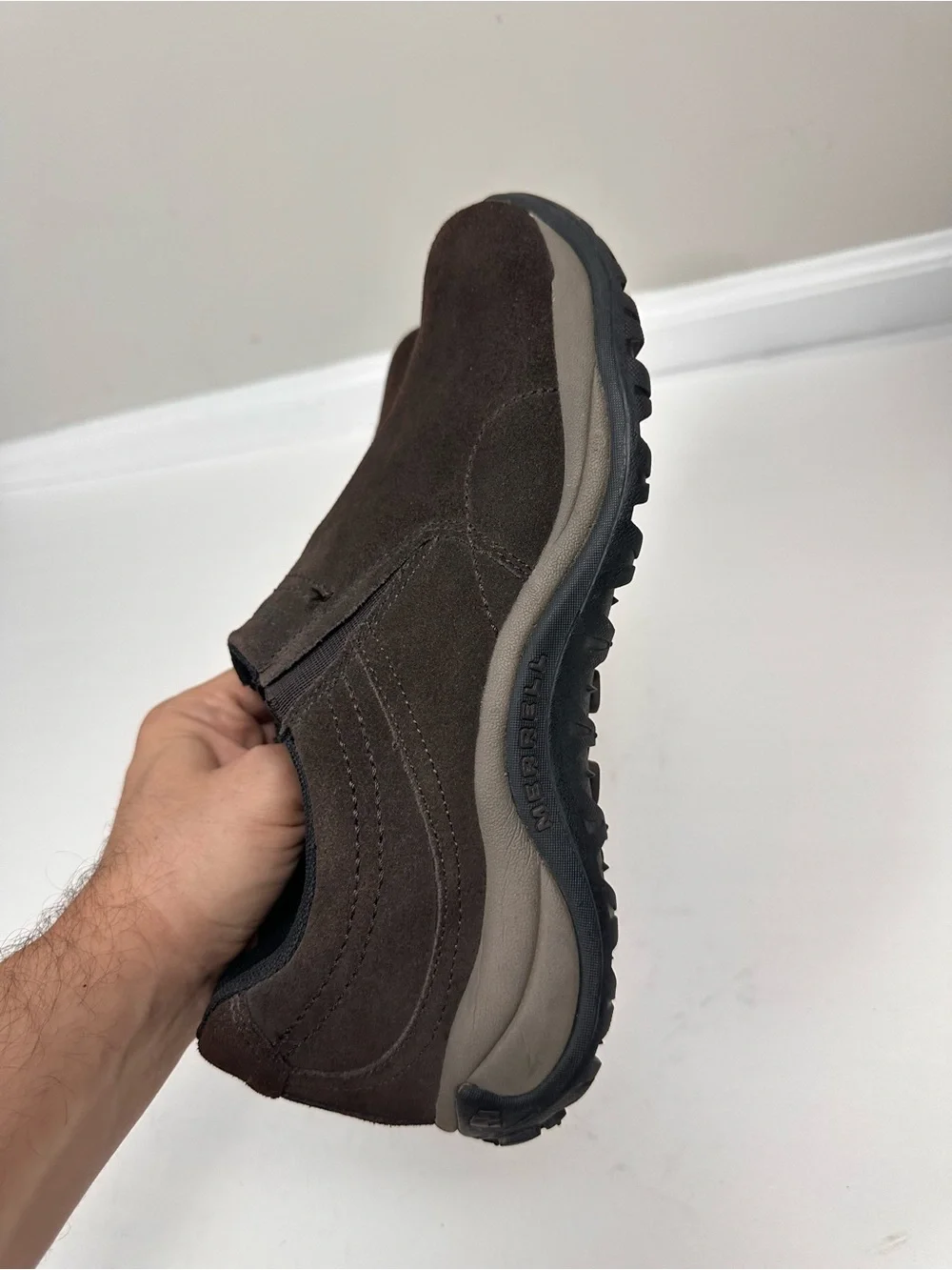 Merrell Jungle Moc Espresso Brown Suede Slip On Shoes Men’s 11